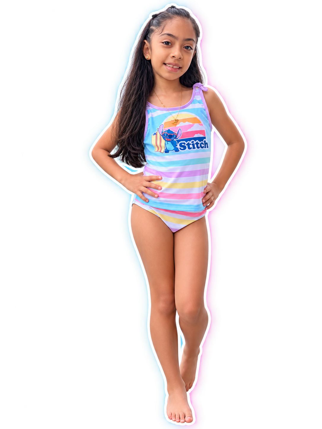 Aylin lista para su albercada